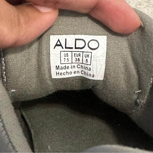 ALDO Glitter Silver Grey Sneakers size US 7.5 EUR 38 UL 5 - Picture 5 of 5